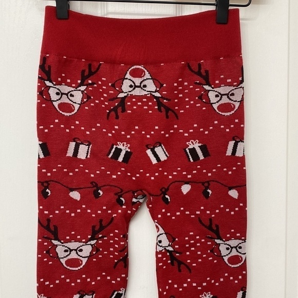 No Boundaries Girls Christmas Legging Reindeer Print Large 11-13 - Picture 2 of 10
